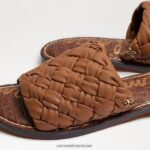 נשים הַנעָלָה Sam Edelman סנדל שקופיות ארוג גריפין זה cuoio עור חום 4XL22X633 - Image 7
