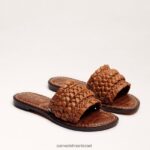 נשים הַנעָלָה Sam Edelman סנדל שקופיות ארוג של giada חום cuoio בהיר 4XL22X404