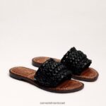 נשים הַנעָלָה Sam Edelman סנדל שקופיות ארוג של giada שָׁחוֹר 4XL22X405