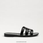 נשים הַנעָלָה Sam Edelman סנדל שקופיות ג'לי מפרץ מבריק שחור 4XL22X222 - Image 2