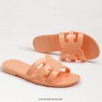 נשים הַנעָלָה Sam Edelman סנדל שקופיות ג'לי מפרץ פנינת אפרסק 4XL22X223 - Image 7