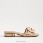 נשים הַנעָלָה Sam Edelman סנדל שקופיות חרוזים דיאקון עץ אשור מולבן 4XL22X194 - Image 2