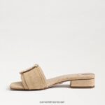 נשים הַנעָלָה Sam Edelman סנדל שקופיות חרוזים דיאקון עץ אשור מולבן 4XL22X194 - Image 4