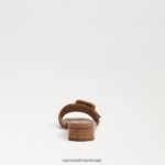 נשים הַנעָלָה Sam Edelman סנדל שקופיות חרוזים דיאקון cuoio 4XL22X193 - Image 5