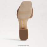 נשים הַנעָלָה Sam Edelman סנדל שקופיות חרוזים דיאקון cuoio 4XL22X193 - Image 6
