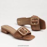 נשים הַנעָלָה Sam Edelman סנדל שקופיות חרוזים דיאקון cuoio 4XL22X193 - Image 7
