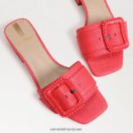 נשים הַנעָלָה Sam Edelman סנדל שקופיות חרוזים דיאקון בארוס ורוד 4XL22X196 - Image 7