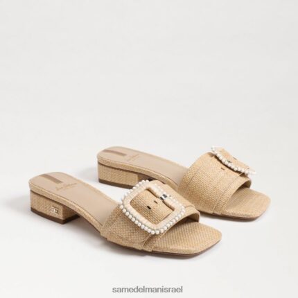 נשים הַנעָלָה Sam Edelman סנדל שקופיות חרוזים דיאקון עץ אשור מולבן 4XL22X194