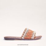 נשים הַנעָלָה Sam Edelman סנדל שקופיות עם חרוזים גאים קוניאק מולטי 4XL22X454 - Image 2