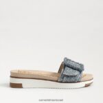 נשים הַנעָלָה Sam Edelman סנדל שקופיות עם חרוזים של ariane כחול חדש שטוף 4XL22X700 - Image 2