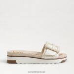 נשים הַנעָלָה Sam Edelman סנדל שקופיות עם חרוזים של ariane פְּלָטִינָה 4XL22X701 - Image 2