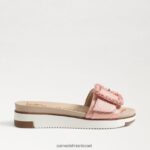 נשים הַנעָלָה Sam Edelman סנדל שקופיות עם חרוזים של ariane אפרסק אלמוגים 4XL22X702 - Image 2