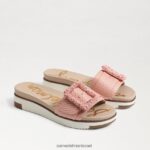 נשים הַנעָלָה Sam Edelman סנדל שקופיות עם חרוזים של ariane אפרסק אלמוגים 4XL22X702