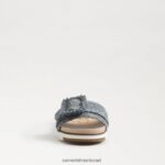 נשים הַנעָלָה Sam Edelman סנדל שקופיות עם חרוזים של ariane כחול חדש שטוף 4XL22X700 - Image 3