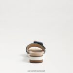 נשים הַנעָלָה Sam Edelman סנדל שקופיות עם חרוזים של ariane כחול חדש שטוף 4XL22X700 - Image 5