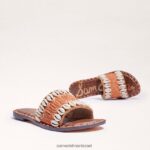 נשים הַנעָלָה Sam Edelman סנדל שקופיות עם חרוזים גאים קוניאק מולטי 4XL22X454 - Image 7