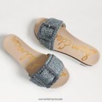 נשים הַנעָלָה Sam Edelman סנדל שקופיות עם חרוזים של ariane כחול חדש שטוף 4XL22X700 - Image 7