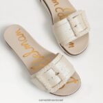 נשים הַנעָלָה Sam Edelman סנדל שקופיות עם חרוזים של ariane פְּלָטִינָה 4XL22X701 - Image 7