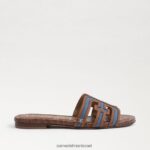 נשים הַנעָלָה Sam Edelman סנדל שקופיות צבעוני של מפרץ אינדיגו מכובס 4XL22X590 - Image 2