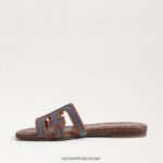 נשים הַנעָלָה Sam Edelman סנדל שקופיות צבעוני של מפרץ אינדיגו מכובס 4XL22X590 - Image 4