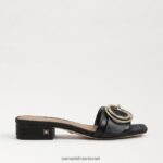 נשים הַנעָלָה Sam Edelman סנדל שקופיות delfi שָׁחוֹר 4XL22X703 - Image 2