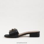 נשים הַנעָלָה Sam Edelman סנדל שקופיות delfi שָׁחוֹר 4XL22X703 - Image 4