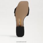 נשים הַנעָלָה Sam Edelman סנדל שקופיות delfi שָׁחוֹר 4XL22X703 - Image 6