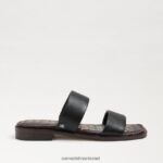 נשים הַנעָלָה Sam Edelman סנדל שקופיות Haydee עור שחור 4XL22X572 - Image 2