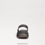 נשים הַנעָלָה Sam Edelman סנדל שקופיות Haydee עור שחור 4XL22X572 - Image 3