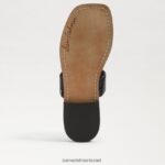 נשים הַנעָלָה Sam Edelman סנדל שקופיות Haydee עור שחור 4XL22X572 - Image 6