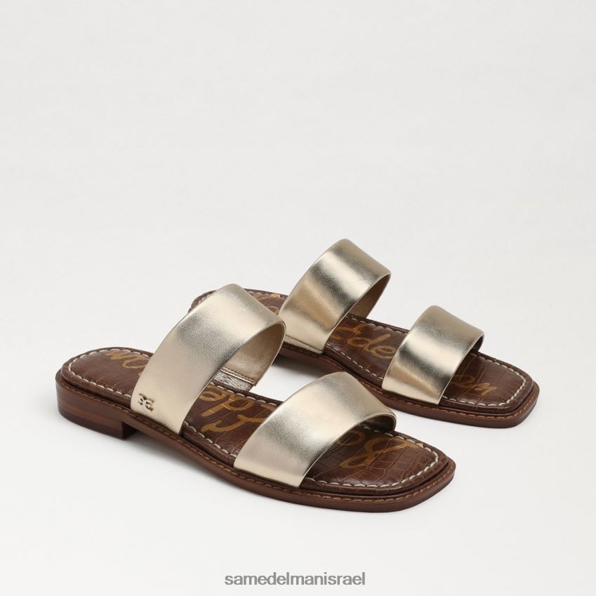 d7a0d7a9d799d79d_d794d6b7d7a0d7a2d6b8d79cd6b8d794_sam_edelman_d7a1d7a0d793d79c_d7a9d7a7d795d7a4d799d795d7aa_haydee_d7a2d795d7a8_.jpg נשים הַנעָלָה Sam Edelman סנדל שקופיות Haydee עור עלי זהב 4XL22X574 - Image 1