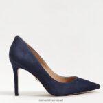 נשים הַנעָלָה Sam Edelman עקב אצבע מחודד לוז זמש נייבי 4XL22X166 - Image 2