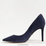 נשים הַנעָלָה Sam Edelman עקב אצבע מחודד לוז זמש נייבי 4XL22X166 - Image 4