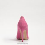 נשים הַנעָלָה Sam Edelman עקב אצבע מחודד לוז זמש ורוד קונפטי 4XL22X167 - Image 4