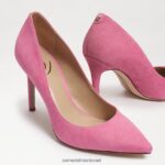נשים הַנעָלָה Sam Edelman עקב אצבע מחודד לוז זמש ורוד קונפטי 4XL22X167 - Image 6