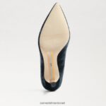 נשים הַנעָלָה Sam Edelman עקב אצבע מחודד לוז קטיפה ספיר עמוקה 4XL22X170 - Image 6