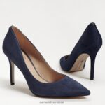 נשים הַנעָלָה Sam Edelman עקב אצבע מחודד לוז זמש נייבי 4XL22X166 - Image 7
