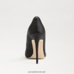 נשים הַנעָלָה Sam Edelman עקב אצבע מחודדת חלקה סאטן שחור 4XL22X956 - Image 5