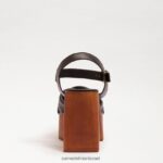 נשים הַנעָלָה Sam Edelman עקב בלוק פלטפורמת סוזנה עור שחור 4XL22X567 - Image 5
