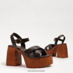נשים הַנעָלָה Sam Edelman עקב בלוק פלטפורמת סוזנה עור שחור 4XL22X567 - Image 7