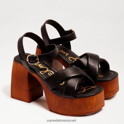 נשים הַנעָלָה Sam Edelman עקב בלוק פלטפורמת סוזנה עור שחור 4XL22X567