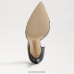 נשים הַנעָלָה Sam Edelman עקב הבוהן המחודד של delores פטנט שחור 4XL22X779 - Image 6