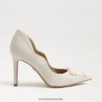 נשים הַנעָלָה Sam Edelman עקב חרוזים של הרייט שנהב מולטי 4XL22X584 - Image 2