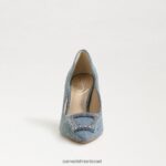 נשים הַנעָלָה Sam Edelman עקב חרוזים של הרייט כחול חדש שטוף 4XL22X583 - Image 3
