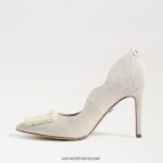 נשים הַנעָלָה Sam Edelman עקב חרוזים של הרייט שנהב מולטי 4XL22X584 - Image 4
