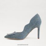 נשים הַנעָלָה Sam Edelman עקב חרוזים של הרייט כחול חדש שטוף 4XL22X583 - Image 4