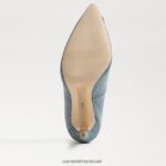 נשים הַנעָלָה Sam Edelman עקב חרוזים של הרייט כחול חדש שטוף 4XL22X583 - Image 6