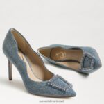 נשים הַנעָלָה Sam Edelman עקב חרוזים של הרייט כחול חדש שטוף 4XL22X583 - Image 7