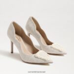 נשים הַנעָלָה Sam Edelman עקב חרוזים של הרייט שנהב מולטי 4XL22X584