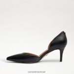 נשים הַנעָלָה Sam Edelman עקב חתלתול מחודדת ג'ינה עור שחור 4XL22X550 - Image 4